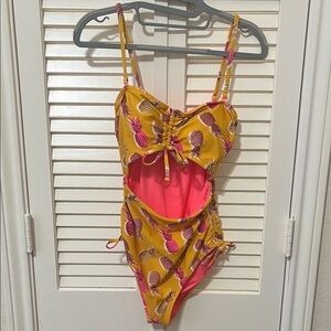 Aerie Pink and Yellow Swimsuit